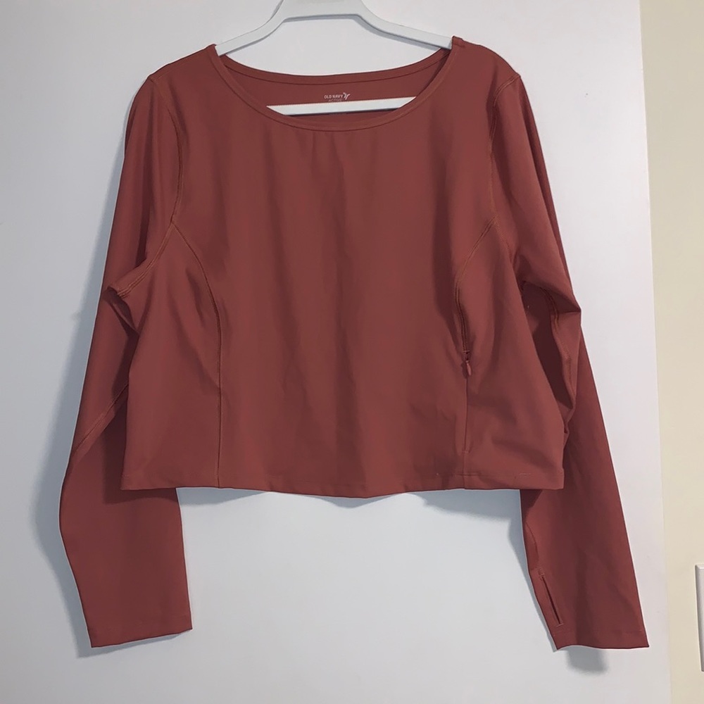 Old Navy PowerSoft Long-Sleeve Cropped Performance Top for Women, XL Petite​